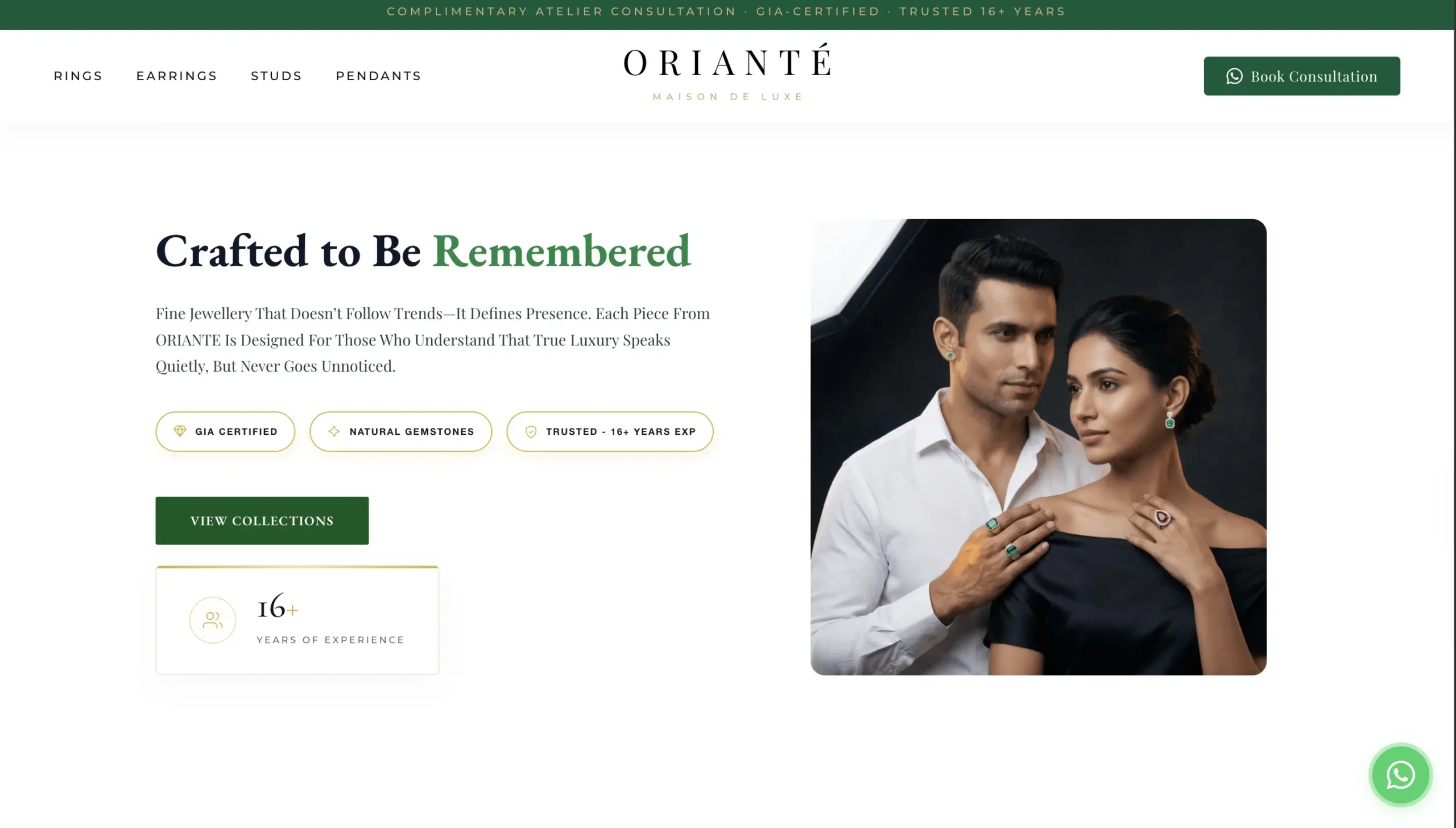 Oriante website preview