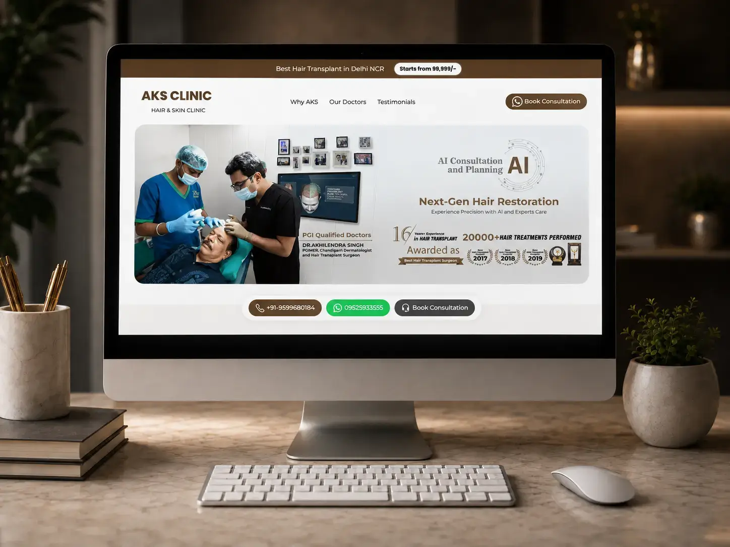 AKS Clinic website preview