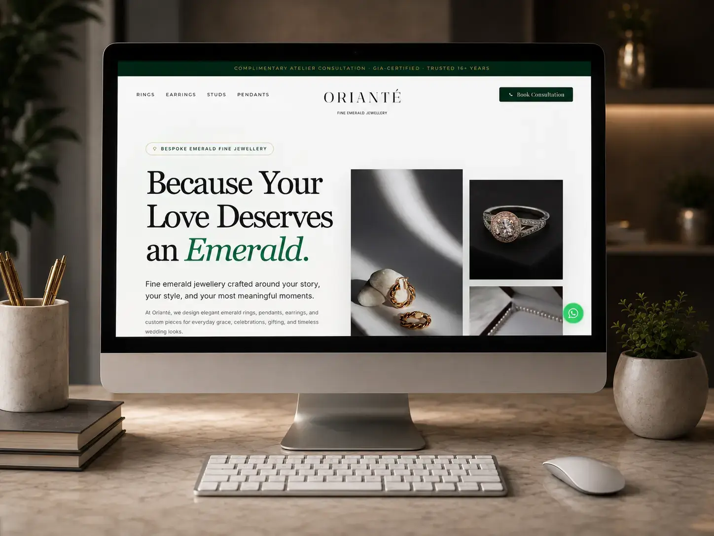 Oriante website preview