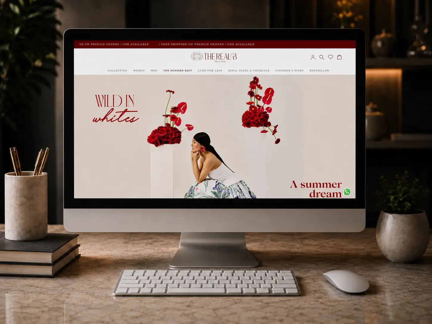 The Real B website preview